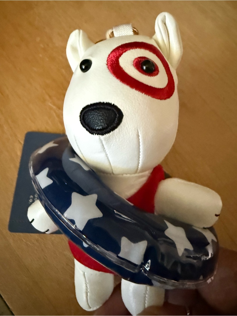 Universal Thread White Red Blue Bullseye Dog Key & Card Holder